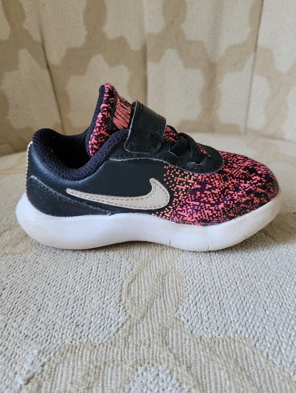 NIKE FLEX CONTACT SNEAKERS PINK BLACK TODDLER LITTLE KIDS SIZE 6 - Picture 6 of 13
